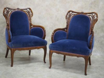  CHARLES PLUMET Plumet et Selmersheim Art Nouveau Seating Suite