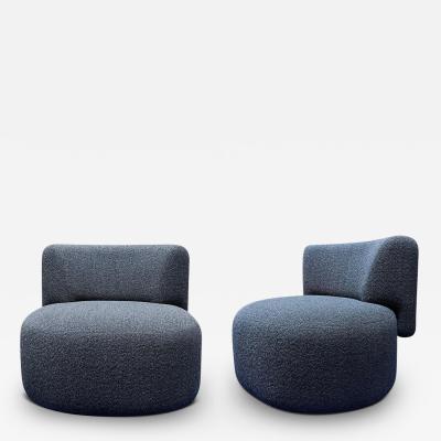  CHRISTOPHE DELCOURT PAIR OF LEK SWIVEL ARMCHAIR