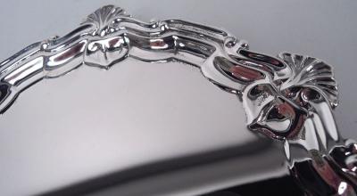  CJ Vander Ltd English Georgian Sterling Silver Shell Scroll Salver 1934