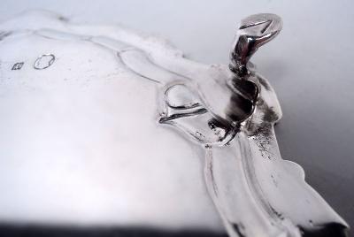  CJ Vander Ltd English Georgian Sterling Silver Shell Scroll Salver 1934