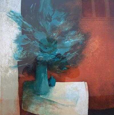  CLAUDE GAVEAU Teal Bouquet 