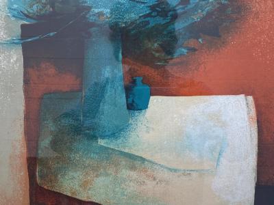  CLAUDE GAVEAU Teal Bouquet 