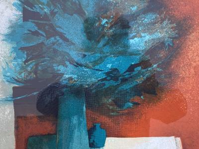  CLAUDE GAVEAU Teal Bouquet 