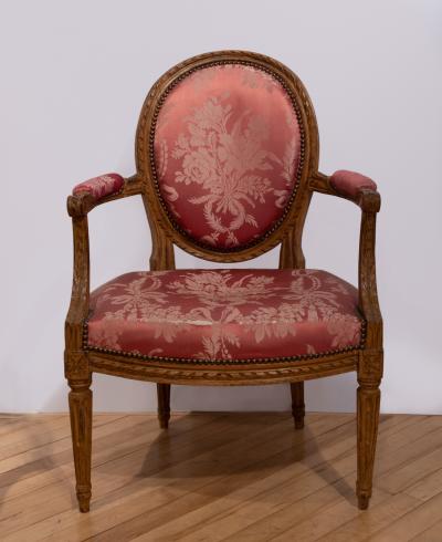  CLAUDE LOUIS MARIETTE A SET OF FOUR LOUIS XVI FAUTEUILS LA REINE