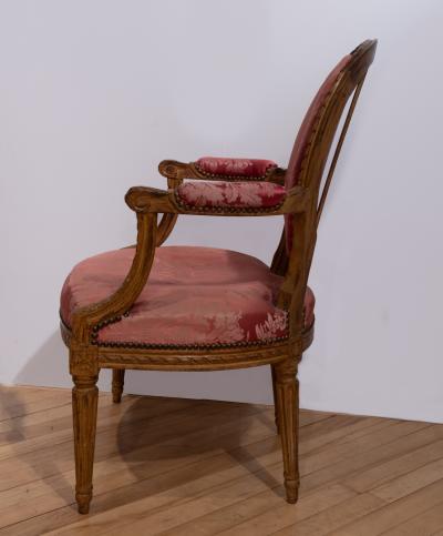  CLAUDE LOUIS MARIETTE A SET OF FOUR LOUIS XVI FAUTEUILS LA REINE