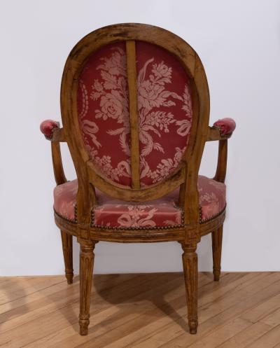  CLAUDE LOUIS MARIETTE A SET OF FOUR LOUIS XVI FAUTEUILS LA REINE