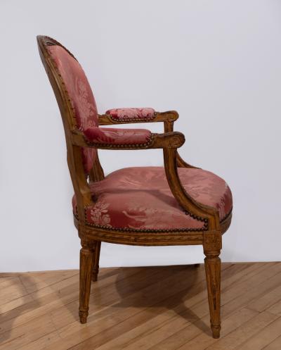  CLAUDE LOUIS MARIETTE A SET OF FOUR LOUIS XVI FAUTEUILS LA REINE
