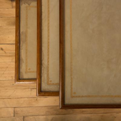  COMTE A nest of three mahogany tables attributed to Comte Circa 1940