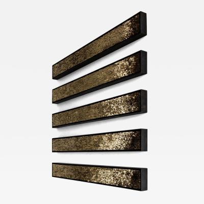  CaCO3 Murano Glass and Gold Leaf Mosaic Movement Series by Artist Collective CaCO3
