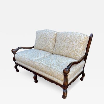  Cal Mode Cal Mode Rustic Dark Oak French Country Down Filled Settee Sofa