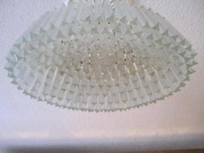 Camer Glass Large Oval Venini Camer Tiered Triedri Murano Chandelier