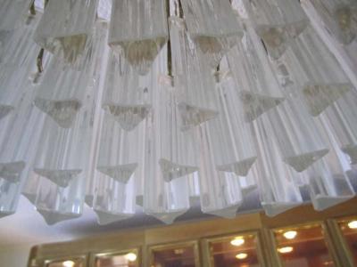  Camer Glass Large Oval Venini Camer Tiered Triedri Murano Chandelier