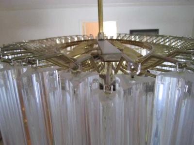  Camer Glass Large Oval Venini Camer Tiered Triedri Murano Chandelier