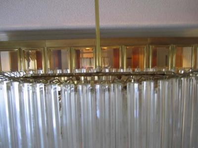  Camer Glass Large Oval Venini Camer Tiered Triedri Murano Chandelier