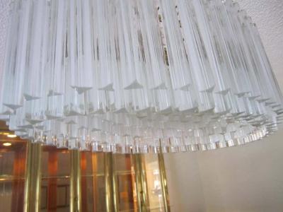  Camer Glass Large Oval Venini Camer Tiered Triedri Murano Chandelier