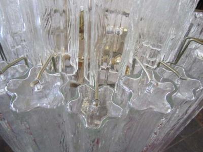 Camer Glass Monumental 6 Foot Camer Venini Glass Tronchi Tube Chandelier Mid century Modern