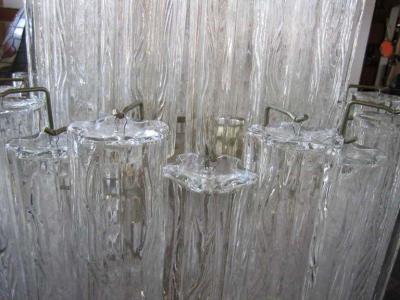  Camer Glass Monumental 6 Foot Camer Venini Glass Tronchi Tube Chandelier Mid century Modern