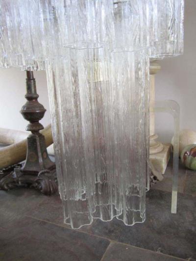  Camer Glass Monumental 6 Foot Camer Venini Glass Tronchi Tube Chandelier Mid century Modern