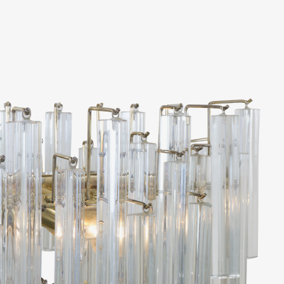  Camer Glass Tiered Oval Prism Chandelier by Camer Glass