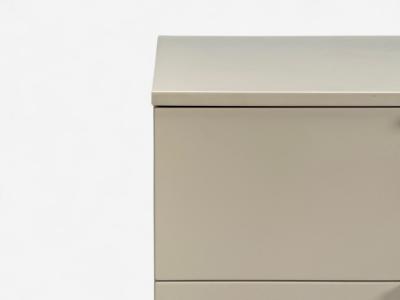  Cappellini Guilio Cappelini Cream Matte Lacquer Nightstands Italy 2010s