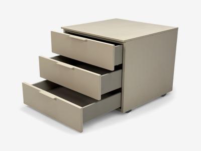  Cappellini Guilio Cappelini Cream Matte Lacquer Nightstands Italy 2010s