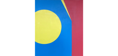  Carl A Alexander Yellow Circle Blue and Red ca 1950 70s