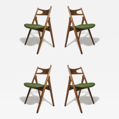  Carl Hansen Son Hans Wegner Sawbuck CH29 Dining Chairs Four 4 