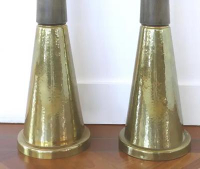  Carl Moser Carl Moser Studios Standing Floor Candle Holders in Brass and Wood Switzerland