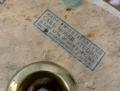  Carl Moser Carl Moser Studios Standing Floor Candle Holders in Brass and Wood Switzerland