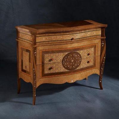 Carpanelli Contemporary Arts Chest of Drawers with Wooden Top