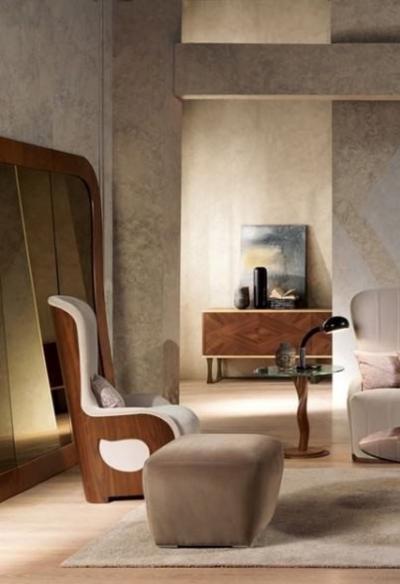  Carpanelli Contemporary Seating Galileo Armchait Walnut