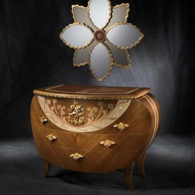  Carpanelli Contemporary Vanity Dresser in Canaletto Walnut