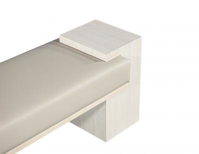  Carrocel Interiors Carrocel Custom Modern Bench in Bleached Oak with Taupe Vinyl