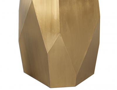  Carrocel Interiors Carrocel Custom Modern Macassar Dining Table with Brass Pedestals