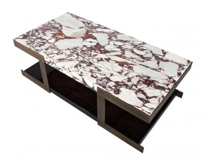  Carrocel Interiors Carrocel Custom Modern Marble Top Cocktail Table