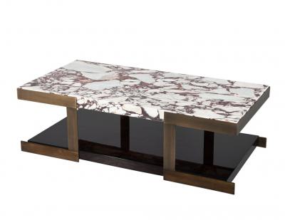  Carrocel Interiors Carrocel Custom Modern Marble Top Cocktail Table