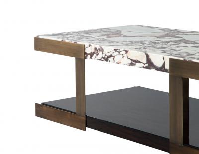  Carrocel Interiors Carrocel Custom Modern Marble Top Cocktail Table