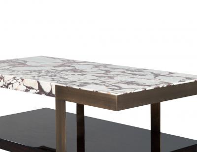  Carrocel Interiors Carrocel Custom Modern Marble Top Cocktail Table