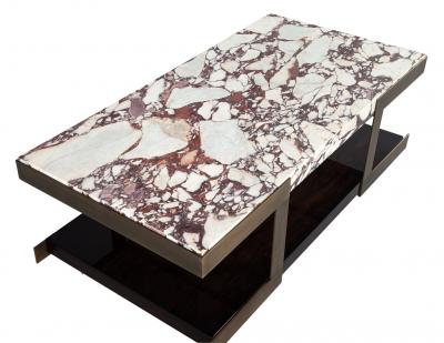 Carrocel Interiors Carrocel Custom Modern Marble Top Cocktail Table