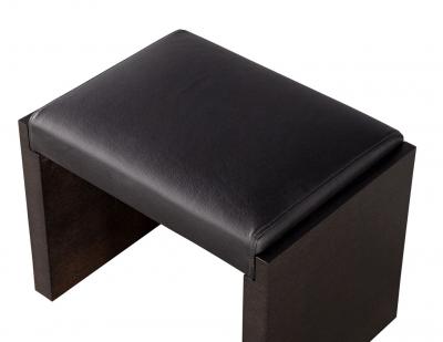  Carrocel Interiors Carrocel Custom Oak Black Leather Tapas Bench