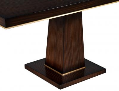  Carrocel Interiors Carrocel Custom Walnut Dining Table with Brass Details
