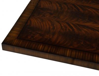 Carrocel Interiors Custom Art Deco Inspired Mahogany Dining Table with Unique Banding Design
