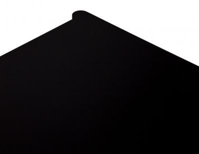  Carrocel Interiors Custom Black Lacquered Modern Office Desk with Brass Inlay by Carrocel