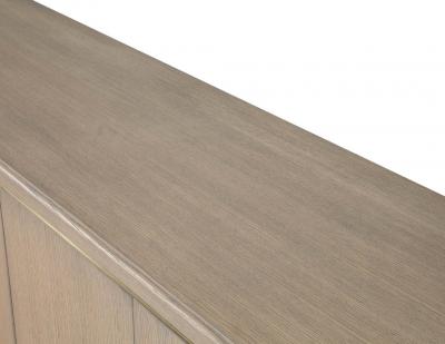 Carrocel Interiors Custom Cerused Oak Sideboard Buffet with Brass Accents by Carrocel