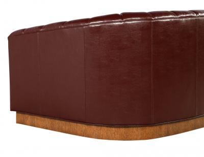  Carrocel Interiors Custom Curved Channel Back Leather Sofa by Carrocel