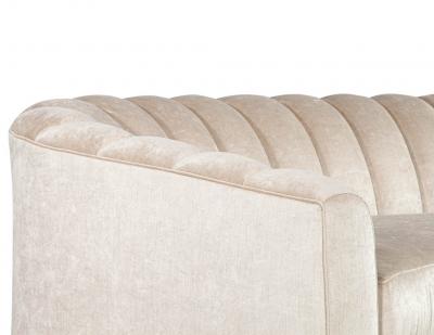  Carrocel Interiors Custom Curved Channel Back Sofa by Carrocel