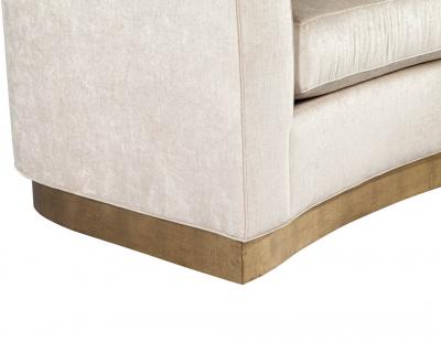  Carrocel Interiors Custom Curved Channel Back Sofa by Carrocel