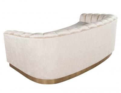  Carrocel Interiors Custom Curved Channel Back Sofa by Carrocel
