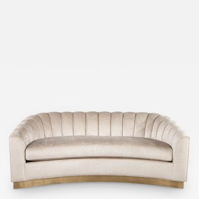  Carrocel Interiors Custom Curved Channel Back Sofa by Carrocel