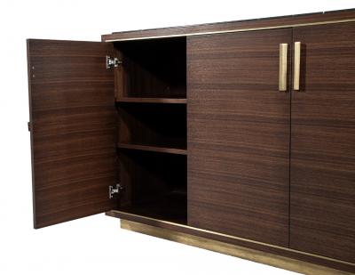  Carrocel Interiors Custom Macassar Marble Top Credenza Buffet Cassara by Carrocel